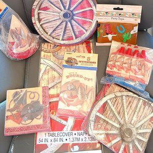 Kids Cowboy Birthday Party Supplies NEW